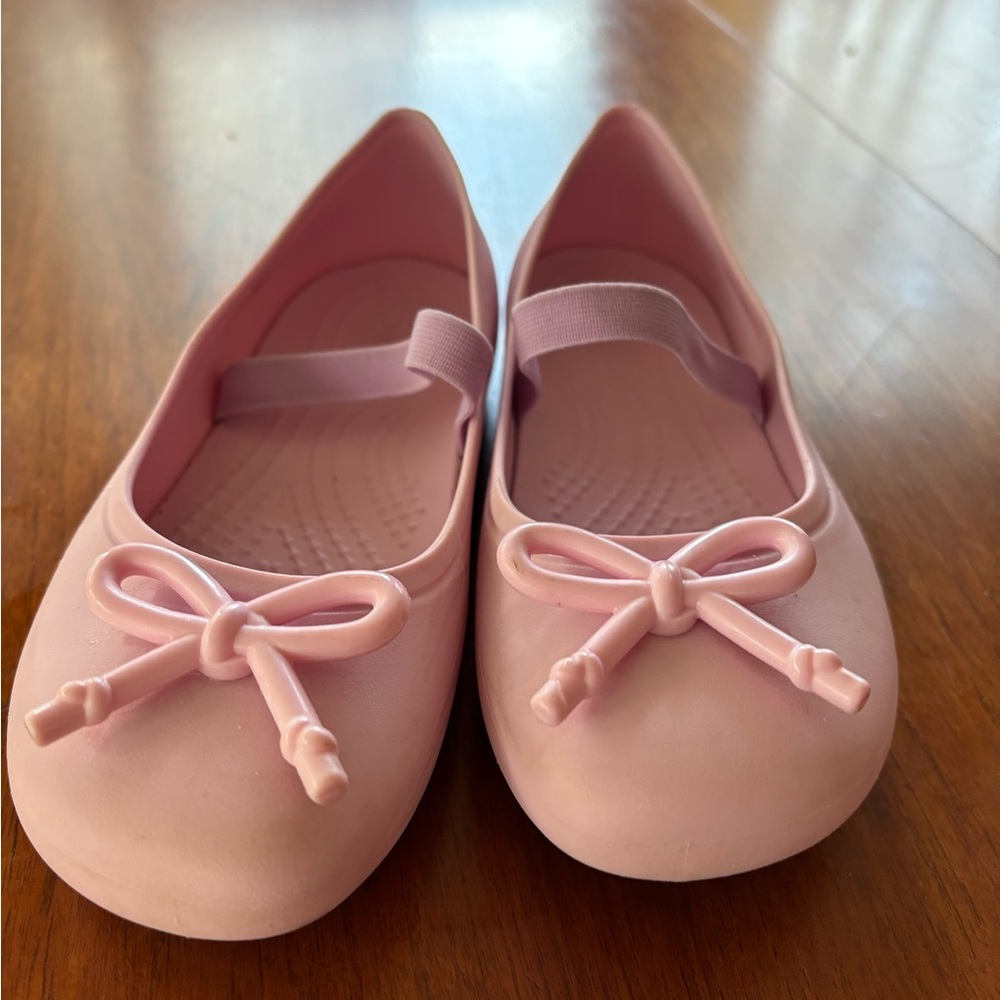 Pink Kids Ballet Flats Crocs